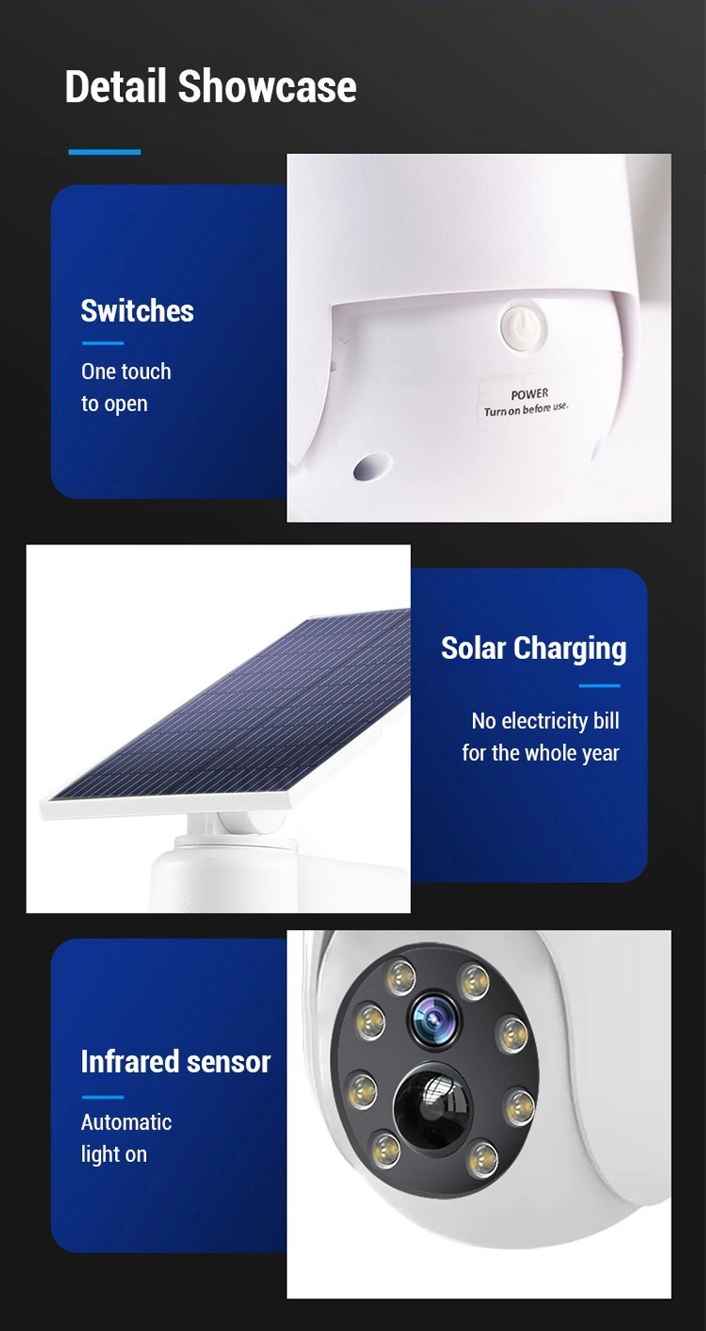 ⏰Sale 49% OFF - Solar-Powered Simulated Surveillance Camera Street Light