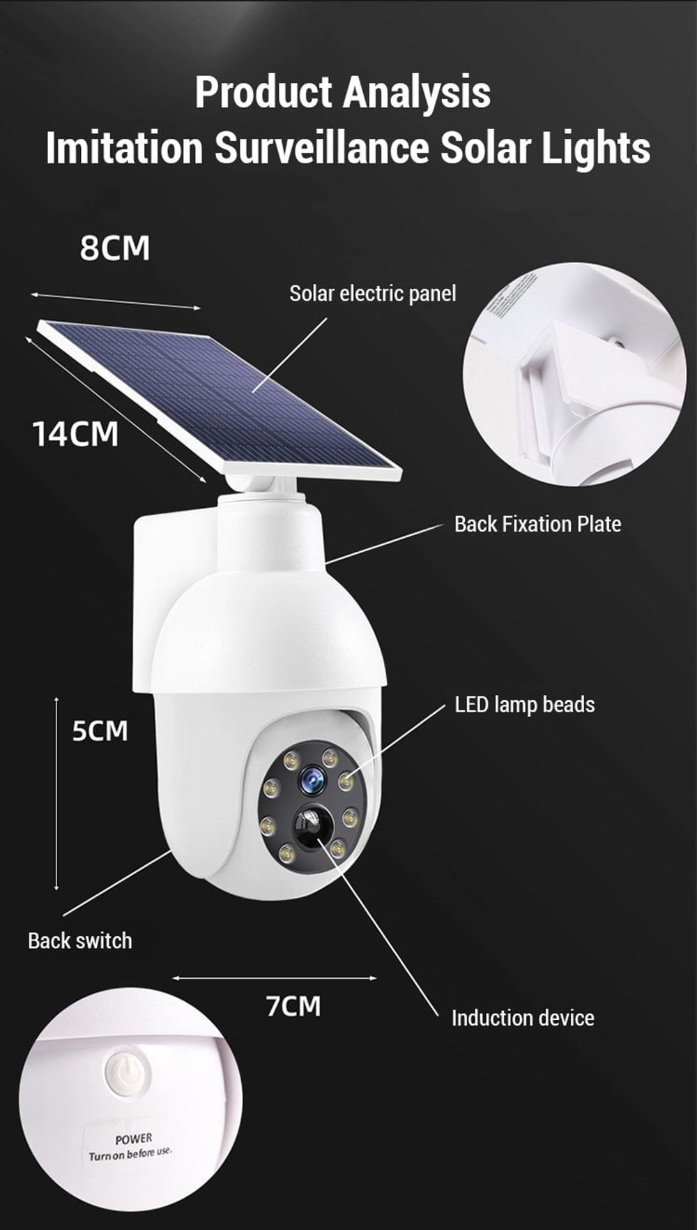 ⏰Sale 49% OFF - Solar-Powered Simulated Surveillance Camera Street Light