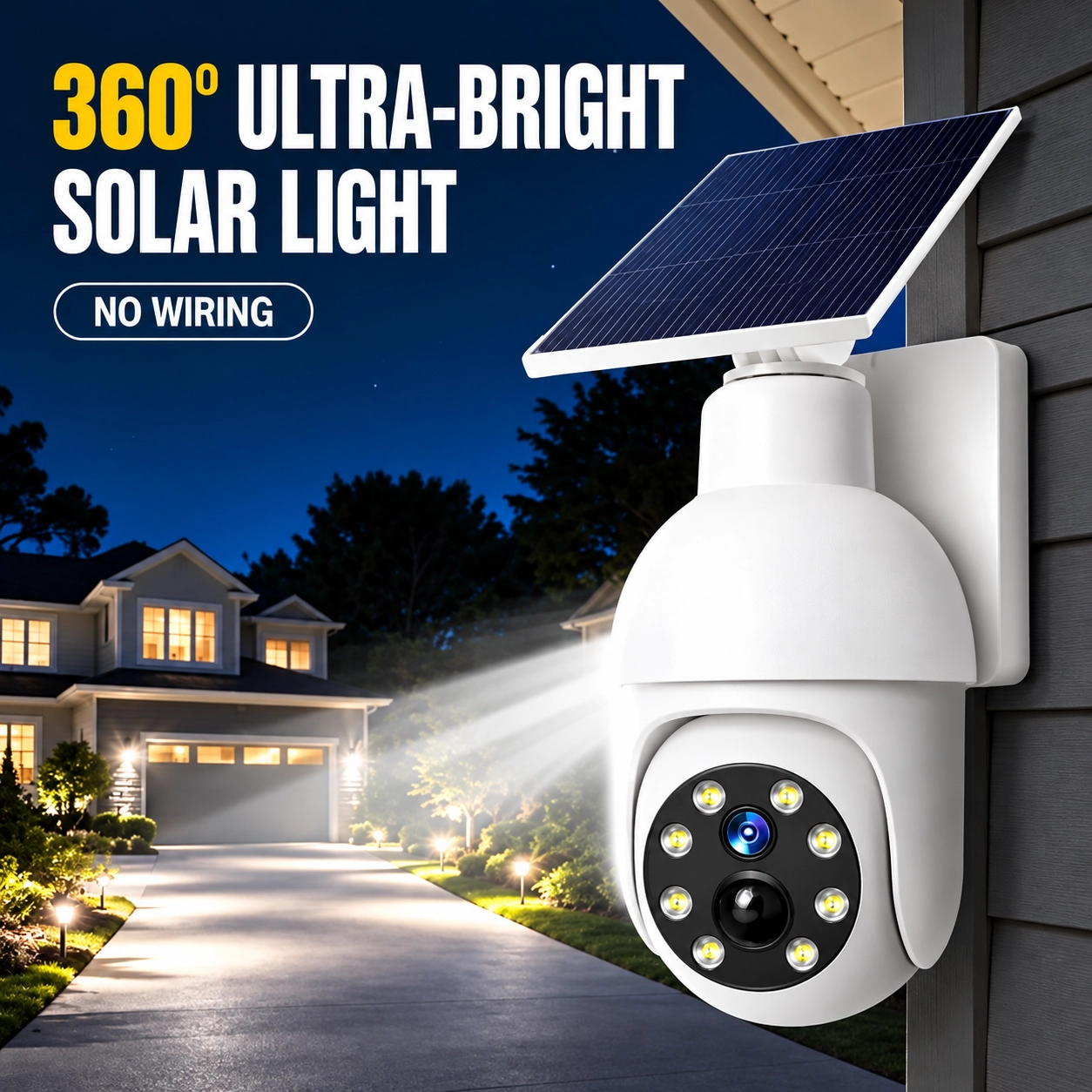 ⏰Sale 50% - Solar-Powered Simulated Surveillance Camera Street Light